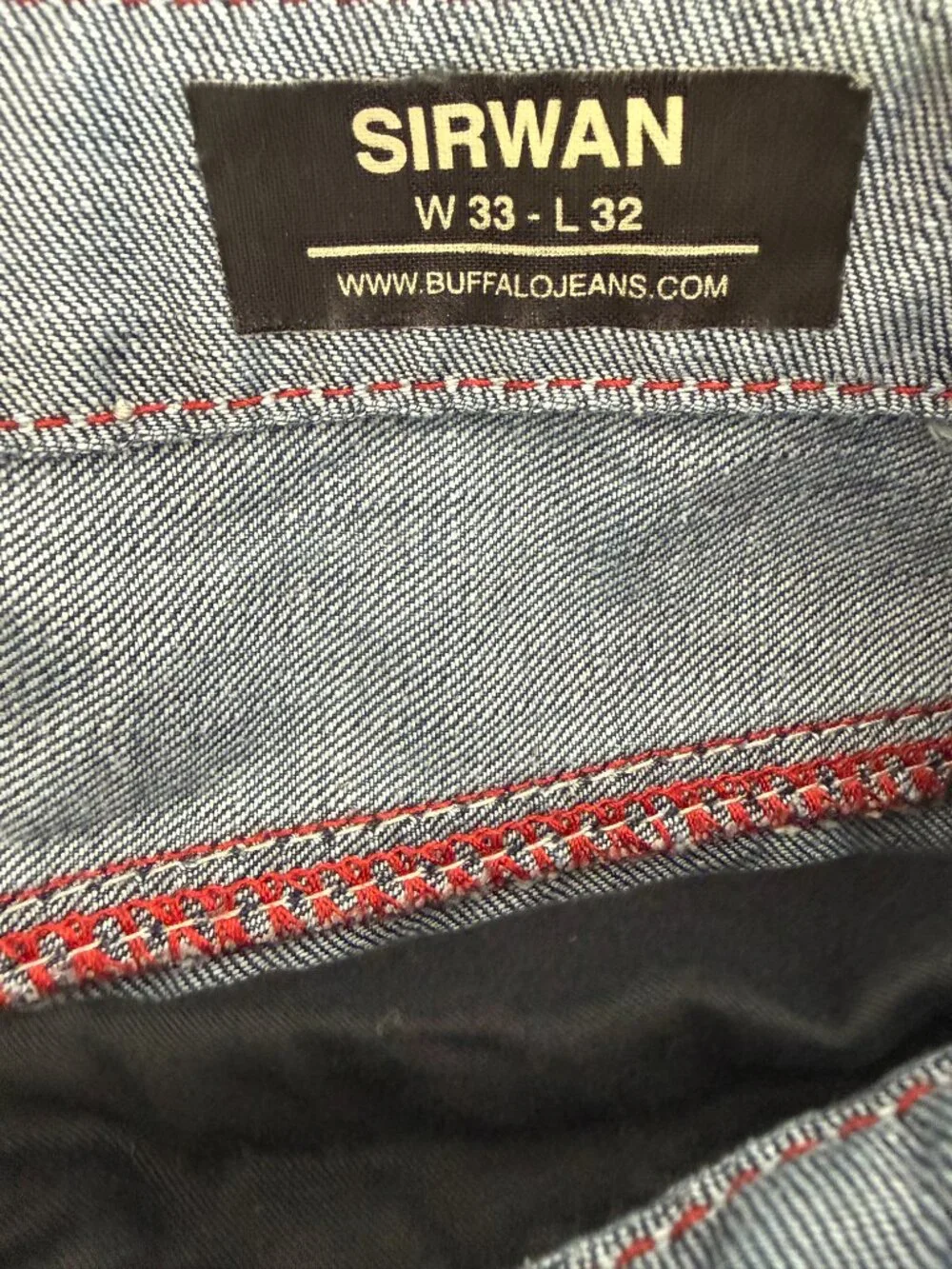 Buffalo David Bitton Men's Sirwan Slim Straight Jeans 33x32 Blue Denim Pants